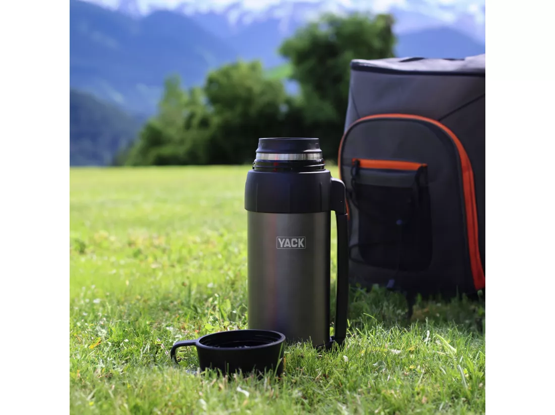 Yack - Bouteille Isotherme Yack 1.5l En Acier Inoxydable Noir