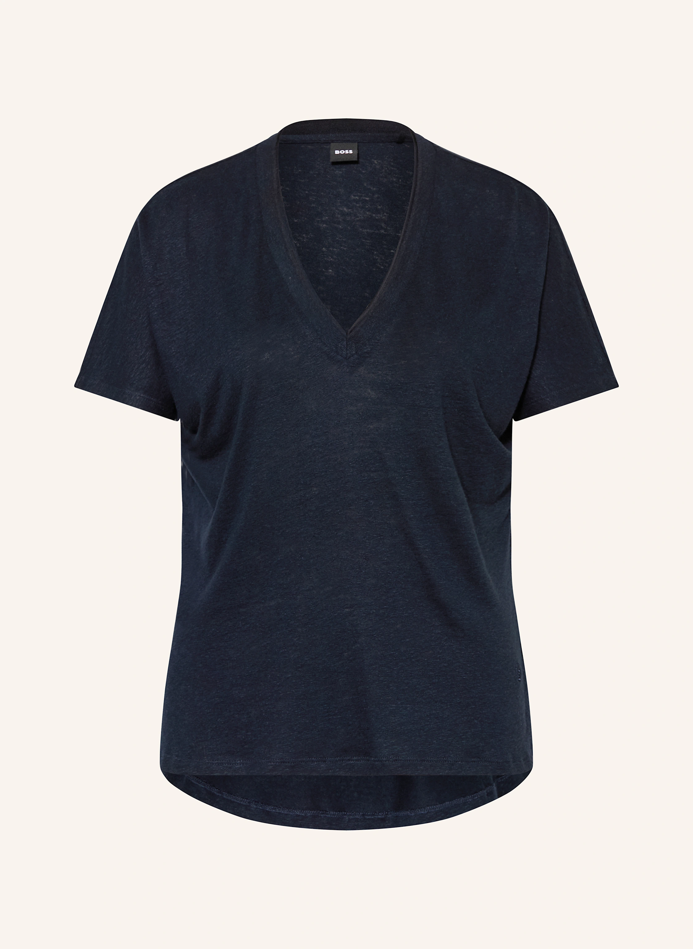BOSS T-Shirt EYLINA mit Leinen