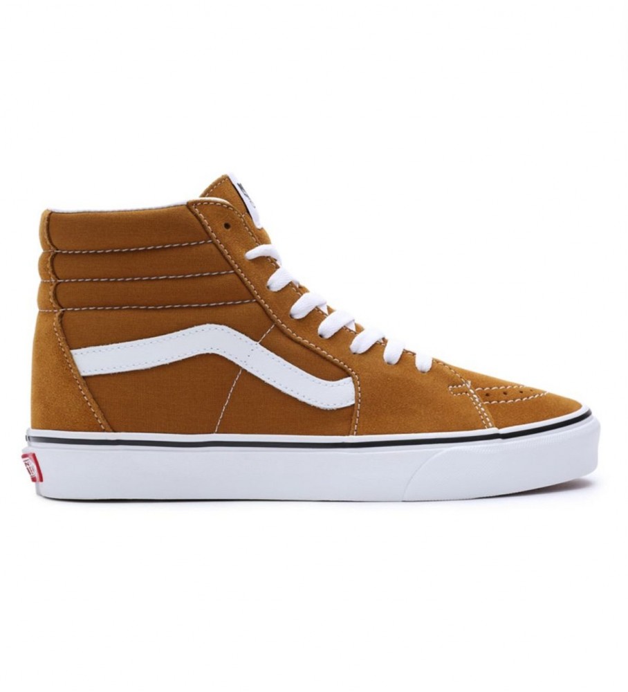 Tênis Vans SK8-Hi de couro marrom