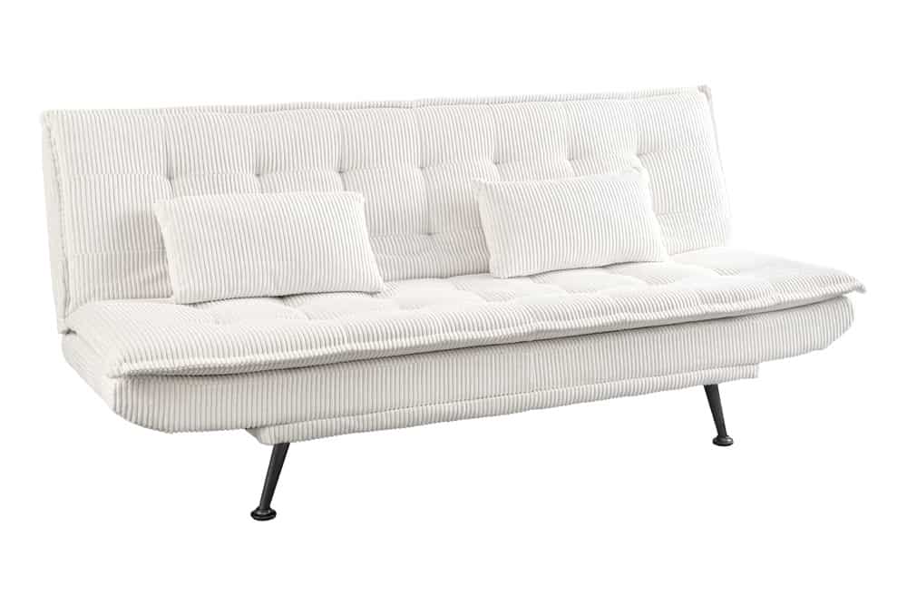 Modernes Schlafsofa JAZZ 190cm beige Cord 3-Sitzer Couch