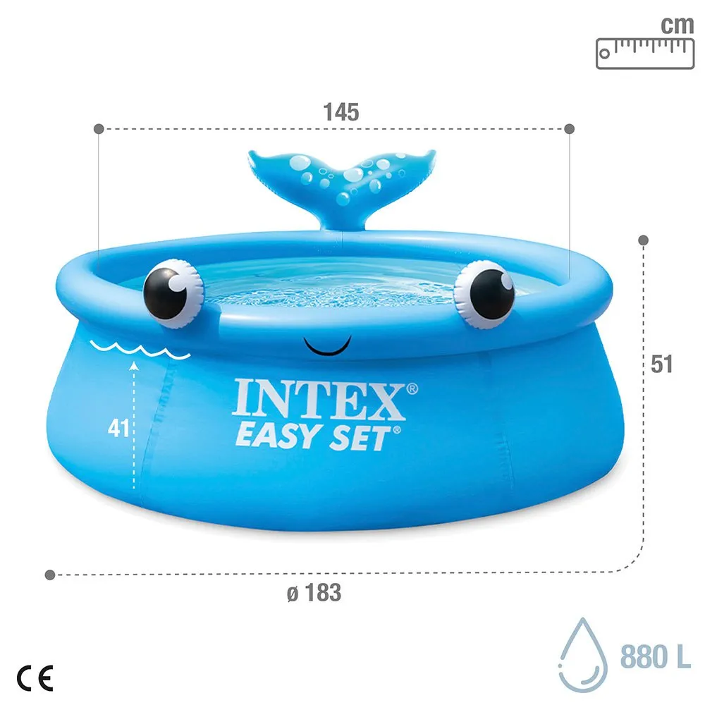 Intex Whale Easy Set Ø183x51cm Runder aufblasbarer Pool