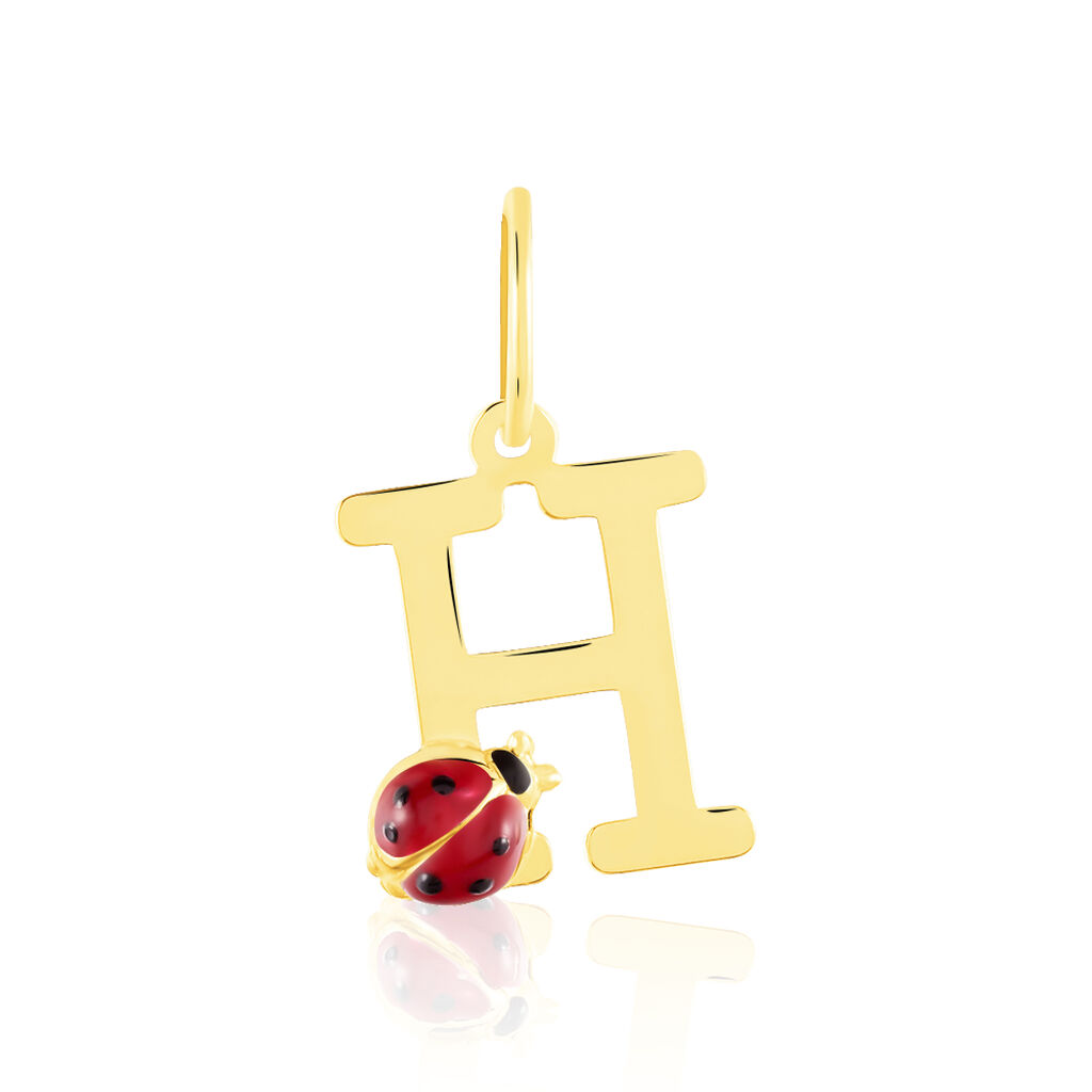 Pendentif Helidie Coccinelle Lettre Or Jaune