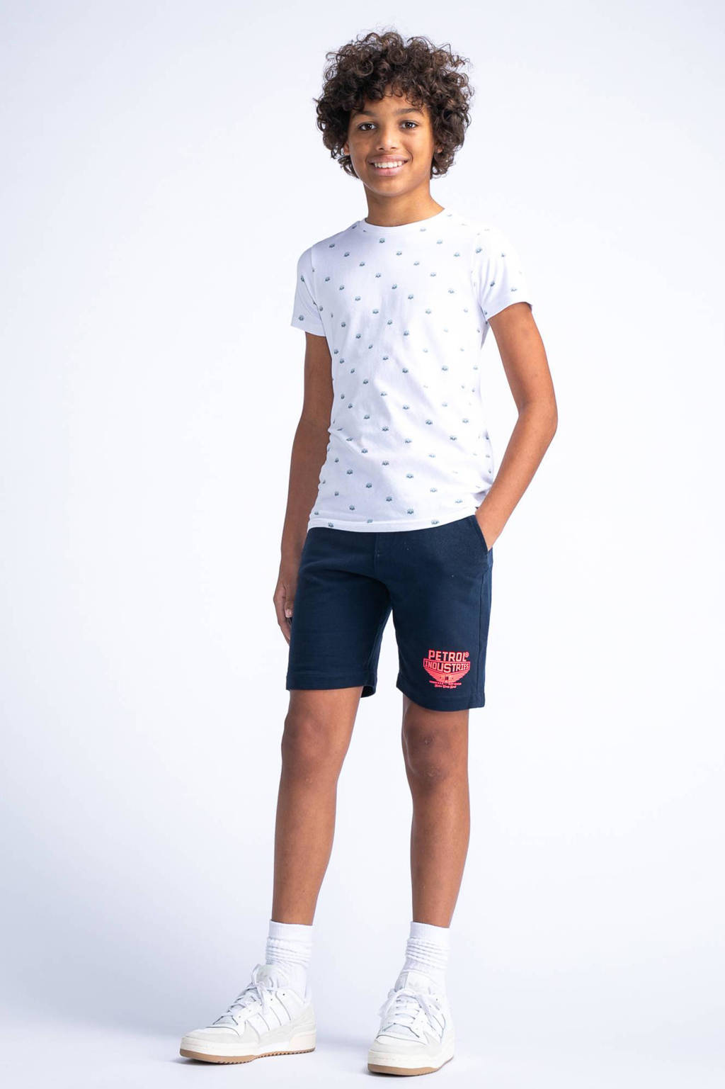 Petrol Industries T-shirt met all over print wit