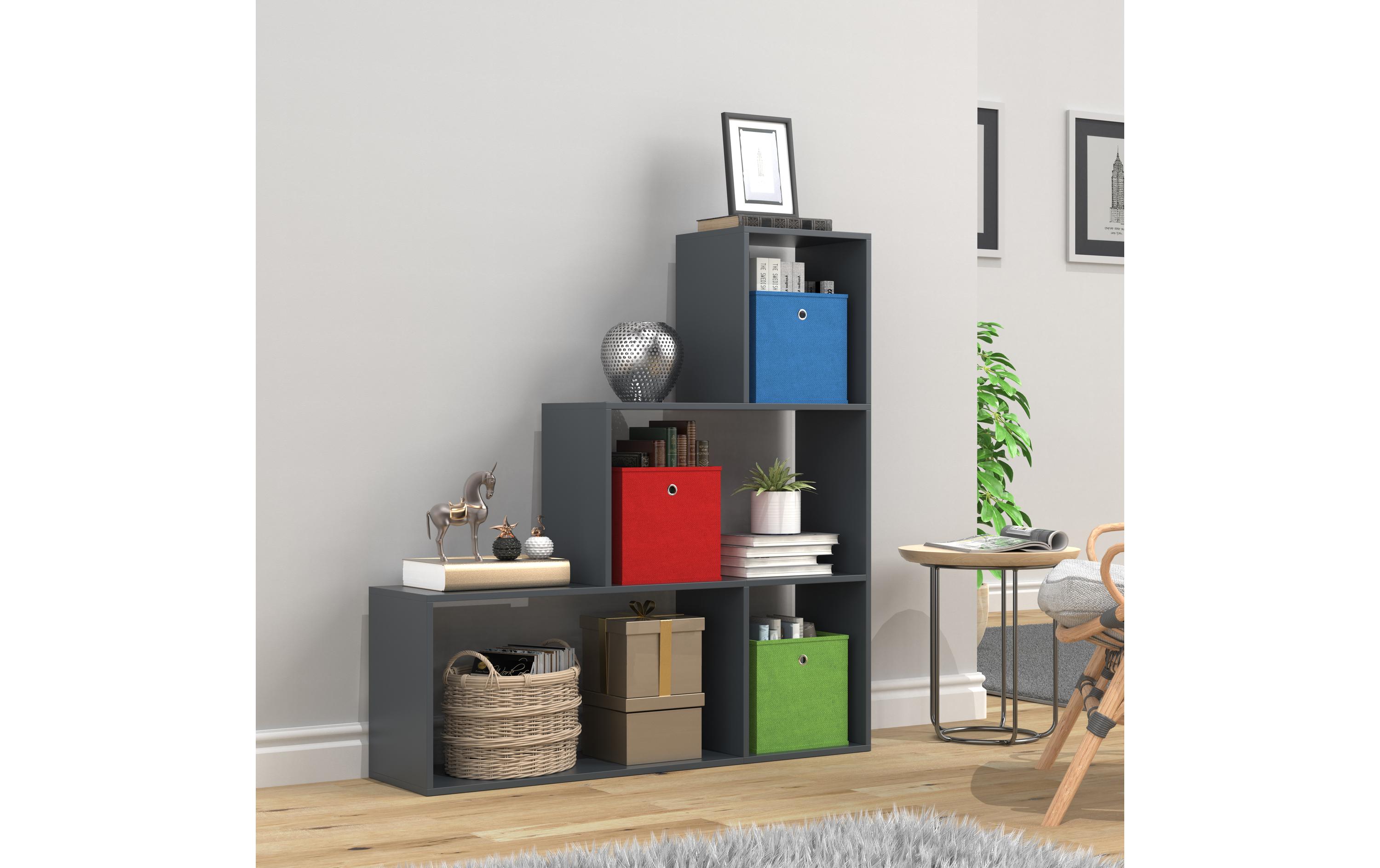 Regal Dubila M 117 x 123 cm, AnthrazitStylisches Treppenregal