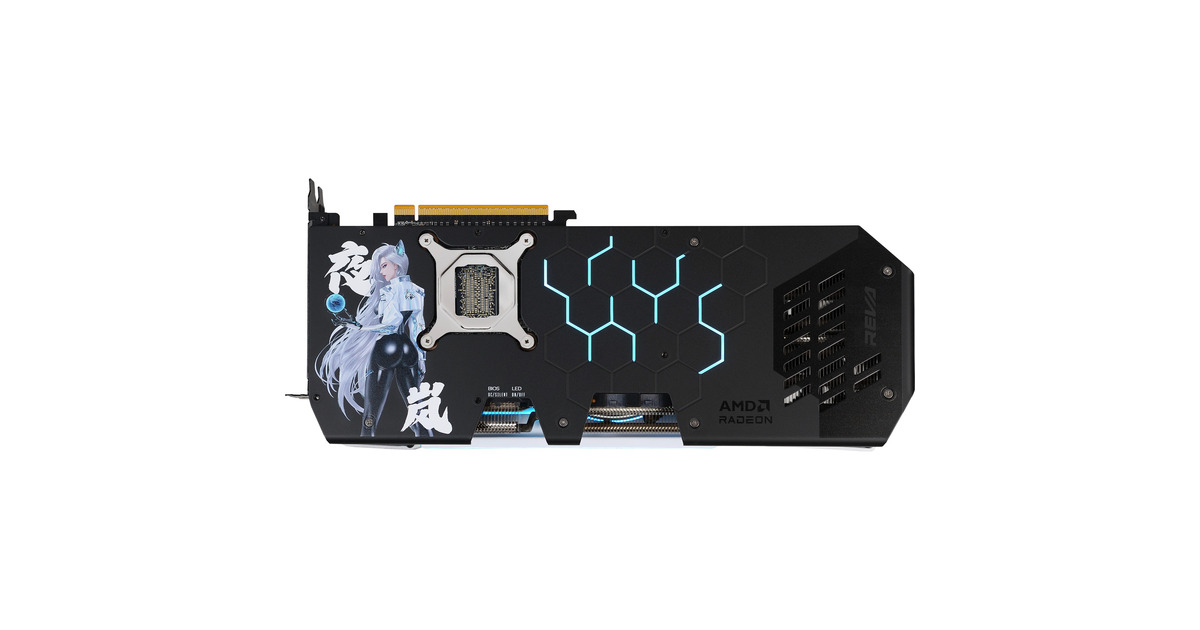 PowerColorRadeon RX 9070 XT Hellhound REVA16GB Limited Edition grafische kaart  (Wit/zwart, RDNA4, GDDR6, 3x DisplayPort, 1x HDMI)