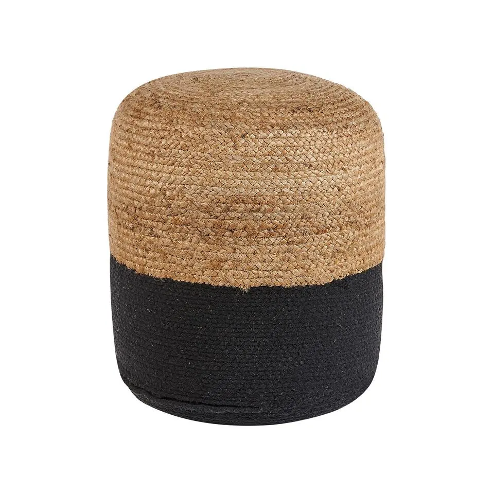 DALAMA - Poef - Zwart - 46 cm - Katoen
