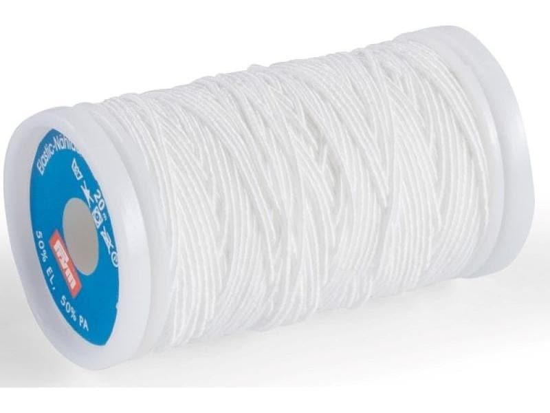 Prym Elastikfaden 0.5 mm x 20 m Weiss Elastischer Nähfaden zum Einstricken, häkeln oder nähen