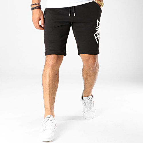 Short Jogging Logo Noir Blanc