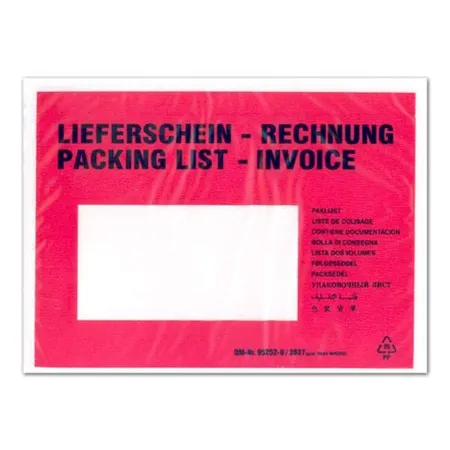 DM Folien 250 Dokumententaschen Lieferscheintaschen DIN C6 Lieferschein-Rechnung