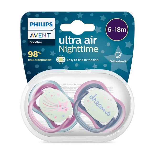 Philips Avent Soother Air Nighttime 6-18M GX2