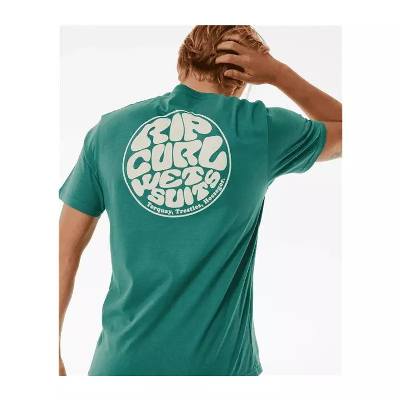 Teeshirt RIPCURL Wetsuit Icon Tee Washed Green
