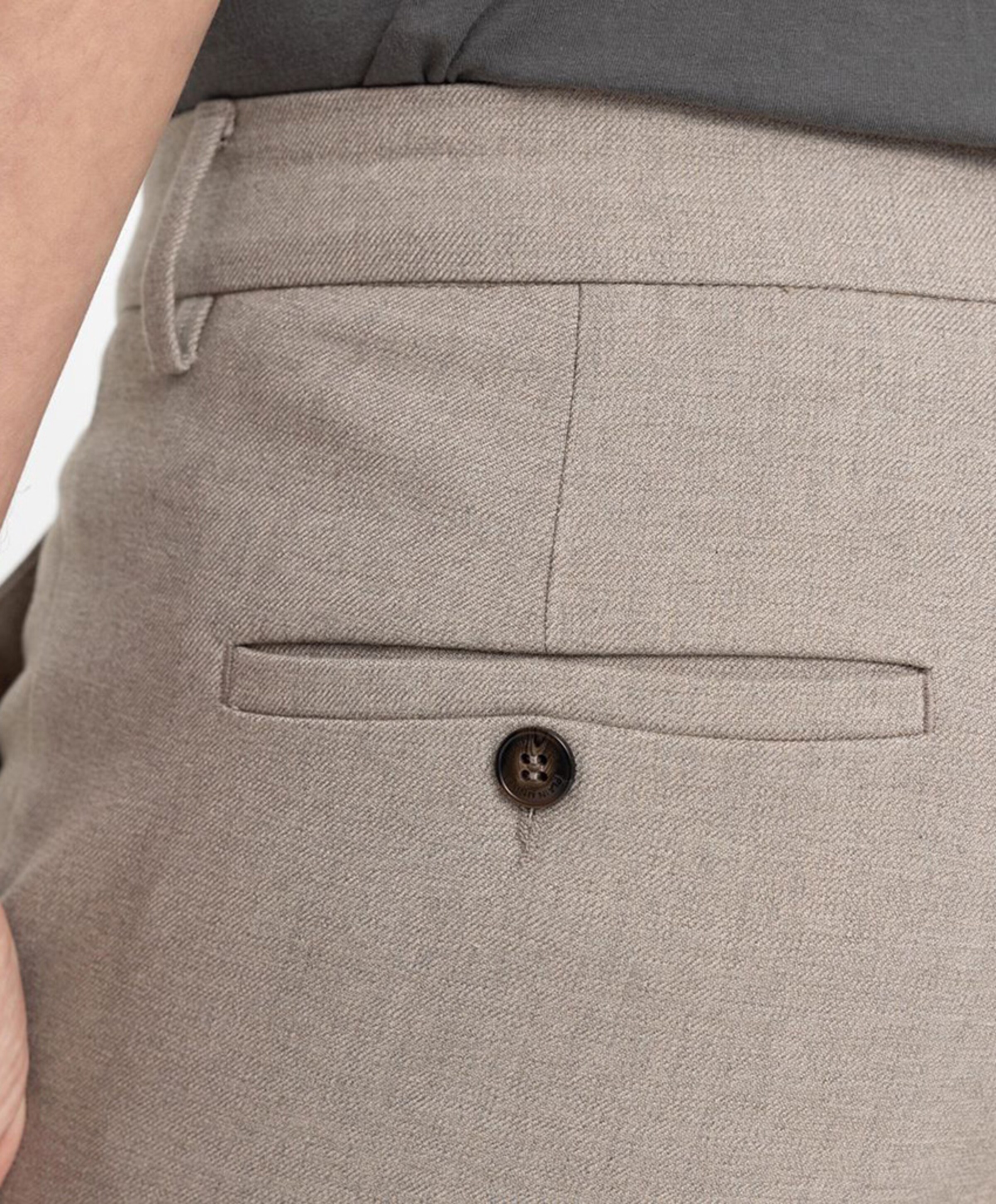 Plain JOSH 438 DARK SAND MELANGE heren broek beige