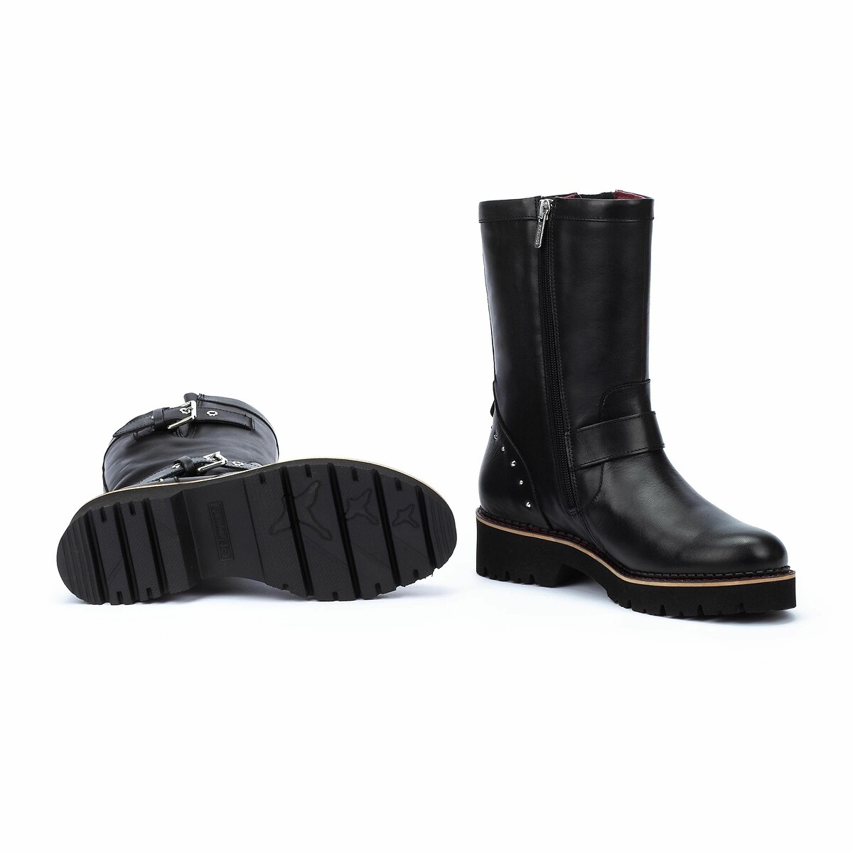PIKOLINOS<br>Botas de couro estilo motociclista Victoria de cano médio