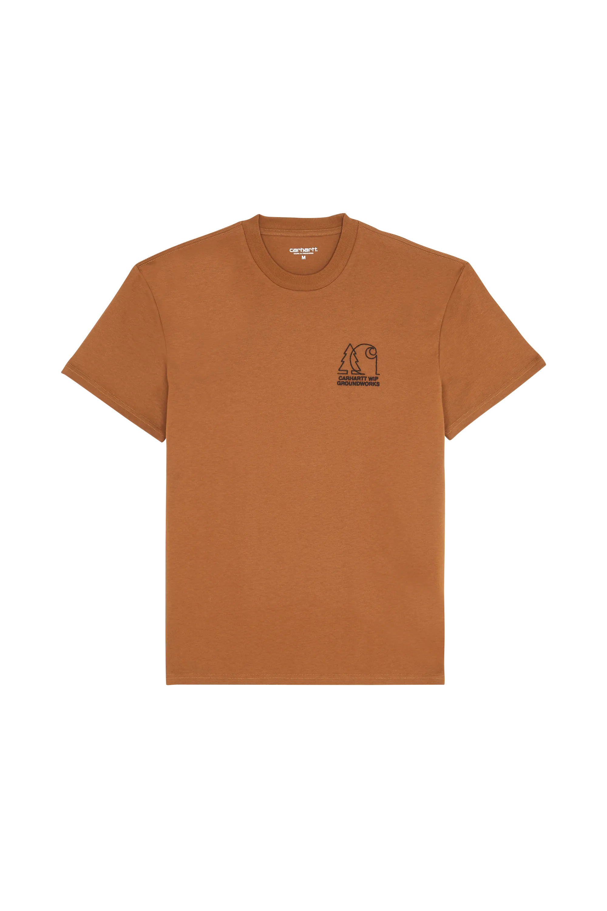 CARHARTT WIP T-shirt S/S Groundworks T-Shirt Marron