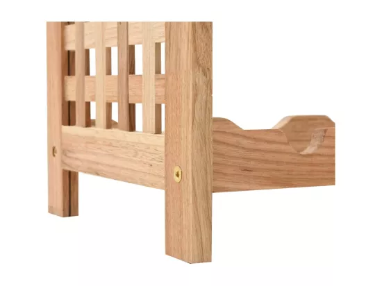 Casier à bouteilles pour 25 bouteilles Bois de noyer 63x25x73cm