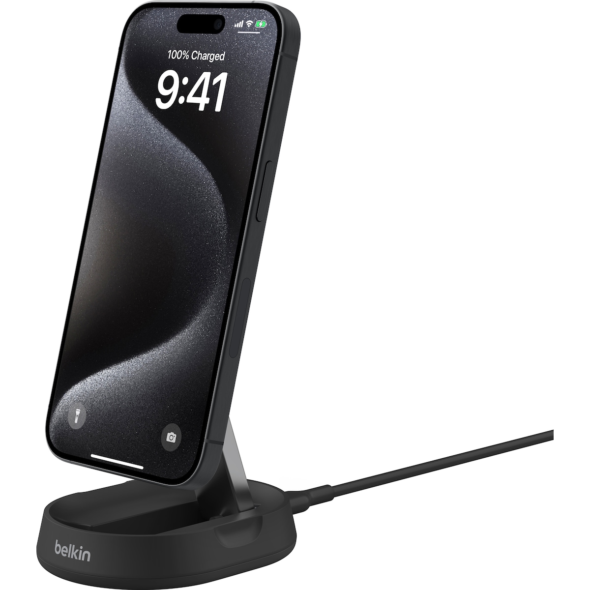 Belkin BoostCharge Pro Qi2 15W magnetisk konvertibel lader (sort)
