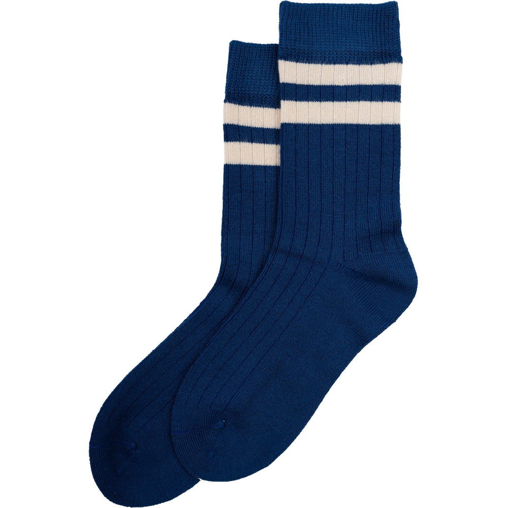 Køb minipop® Deep Cobalt/Off White Bambus Strømper Sport