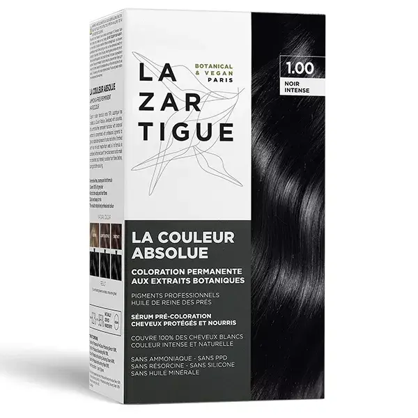 Lazartigue Absolute Color Preto Intenso Coloração para Cabelo 1.00