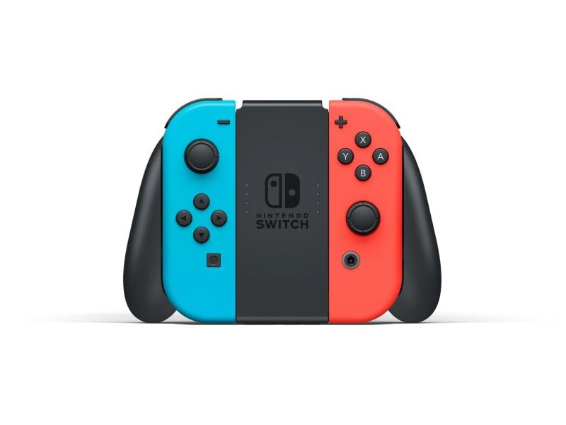 Nintendo Switch Rot/Blau inklusive Mario Party Superstars Die Spielkonsole für zu Hause und unterwegs