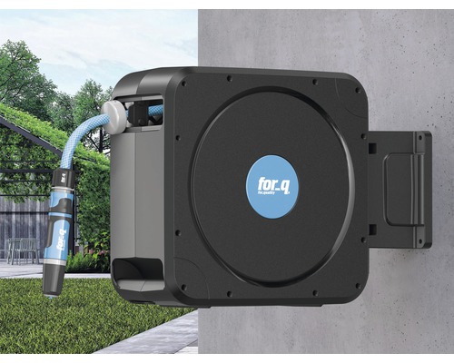 Wandslangbox voor_q FQ-WSB medium met automatische oprolfunctie inclusief 20m tuinslang 1/2