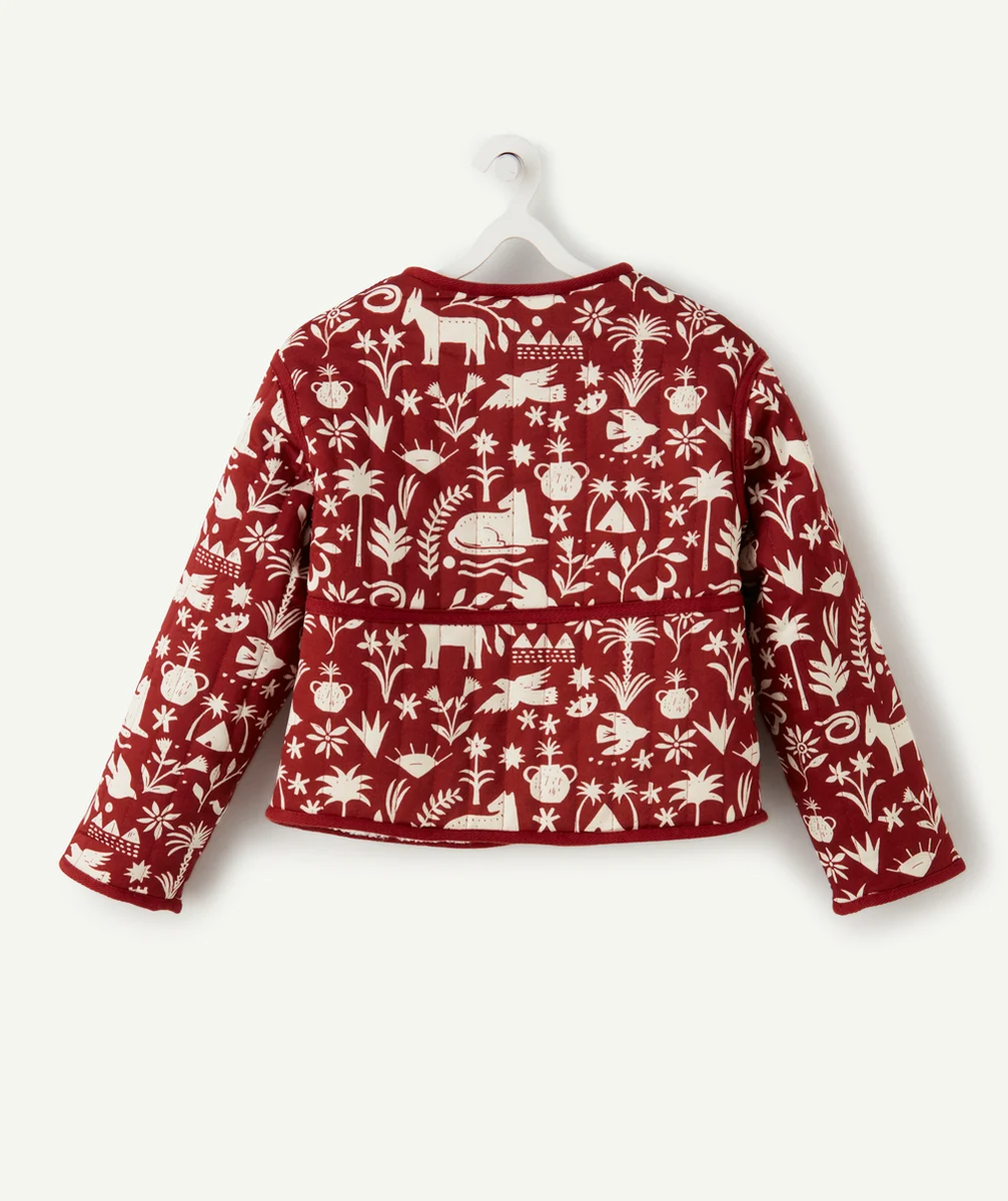 VESTE MATELASSÉE FILLE EN FIBRES RECYCLÉES IMPRIMÉ ÉGYPTIEN