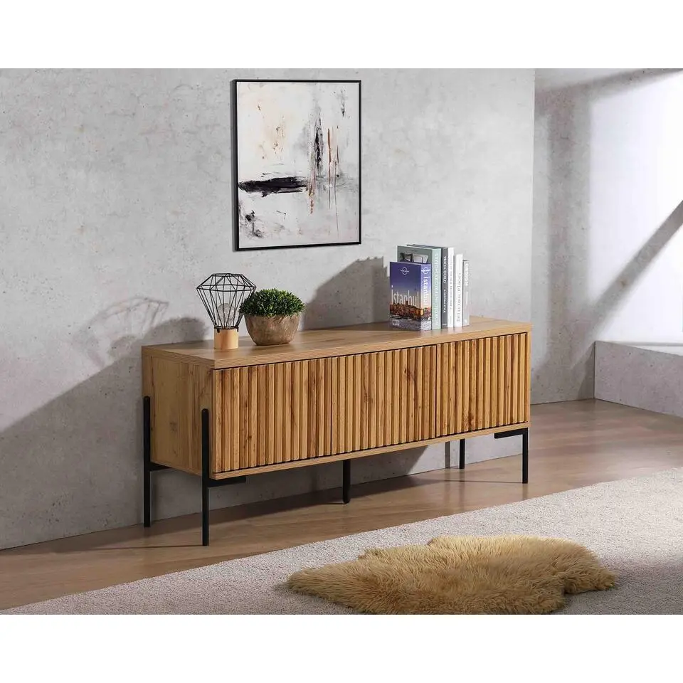 Charlie - Laag dressoir 3-deurs in eiken look