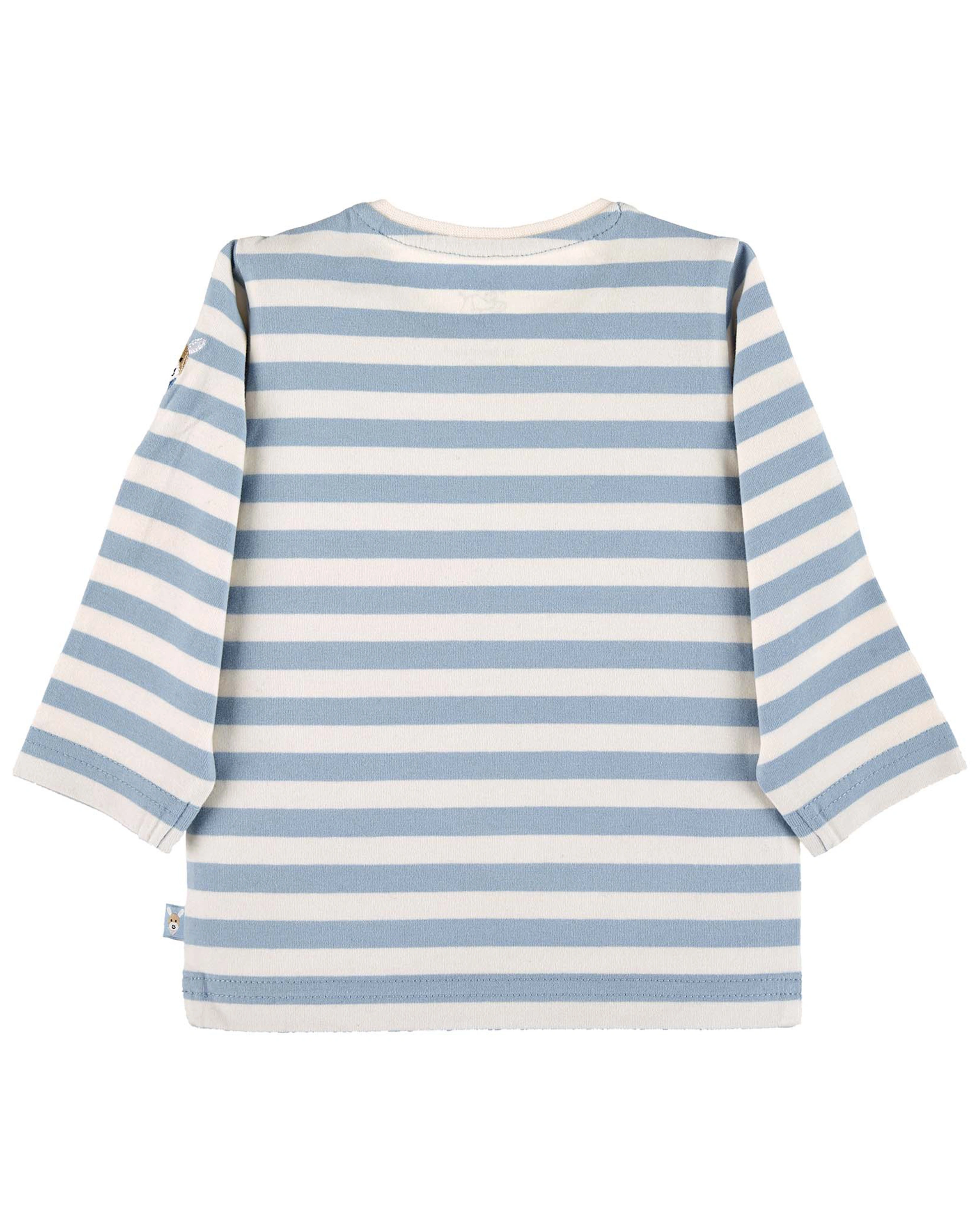 Langarmshirt EMMI gestreift in hellblau/beige