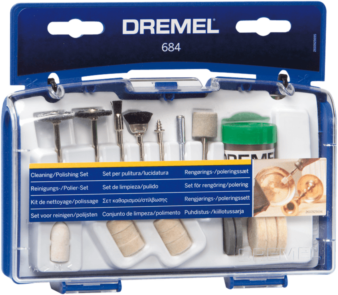 Dremel  Reinigungs- & Polier-Set    Zubehör für das Reinigen & Polieren