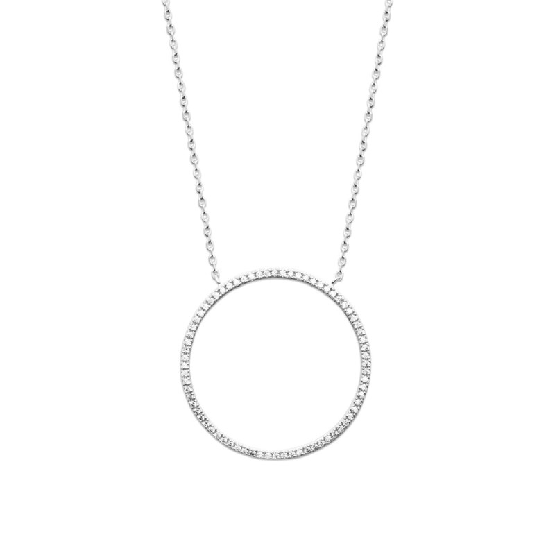Collier Femme - Argent 925 - Oxyde de zirconium - Longueur : 45 cm