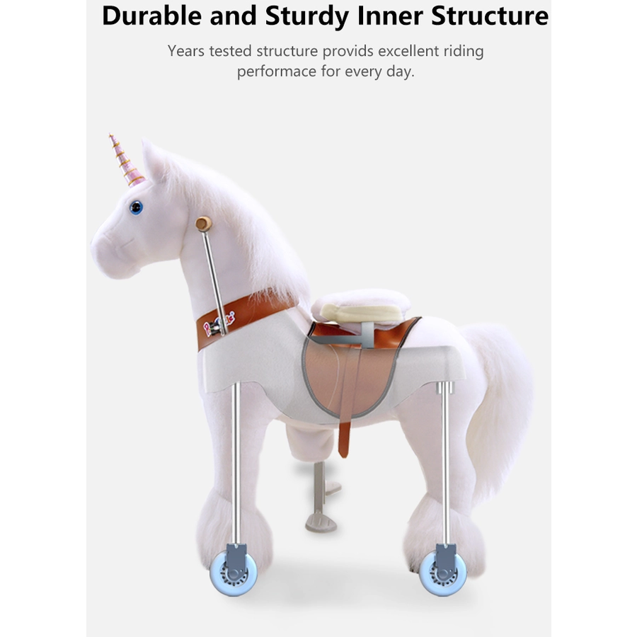 PonyCycle® Weißes Einhorn mit Bremse - groß
