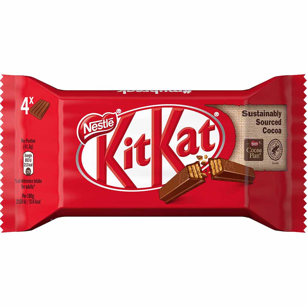 KitKat Classic Schoko-Riegel 4er 166g MHD:30.8.25