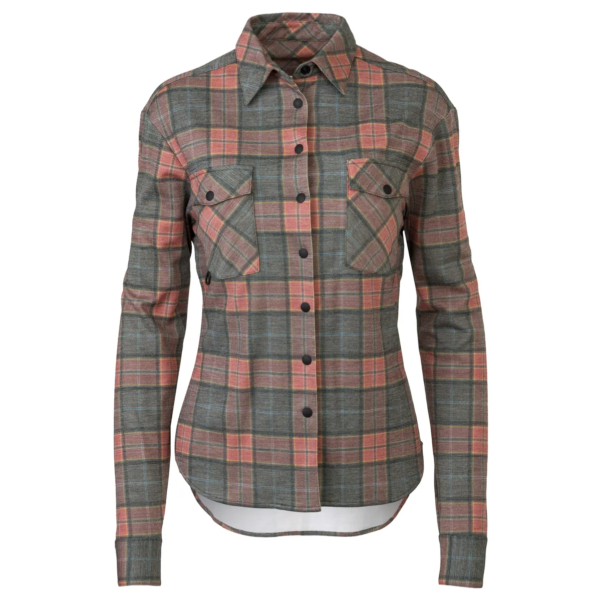AGU Flannel Skjorte Langærmet Grøn/Orange Til Kvinder