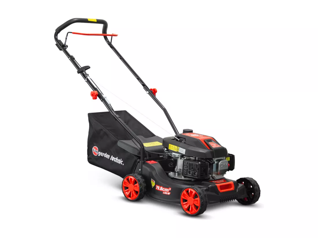 Tondeuse thermique poussée 79.8CC avec carter en plastique - Elem Garden Technic