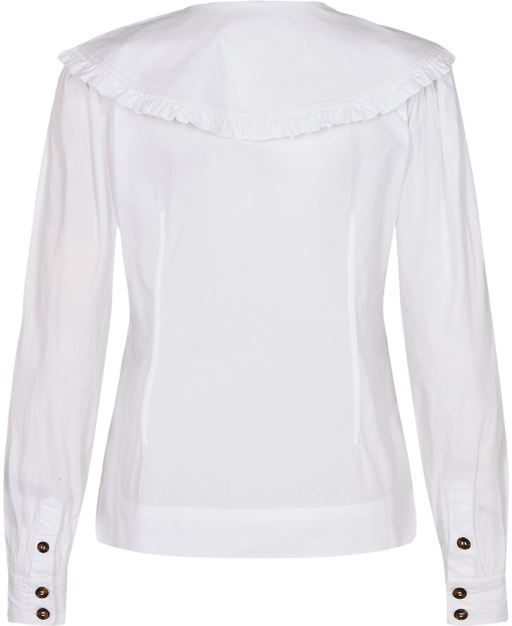 Ganni Fitted Shirt Bright white