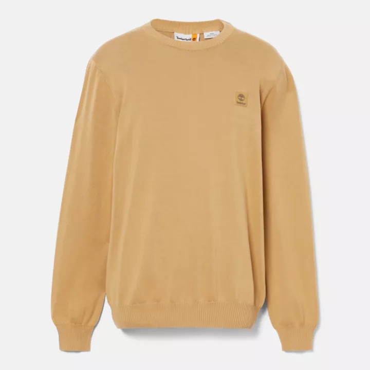 Pull teint en pièce pour homme en jaune foncé