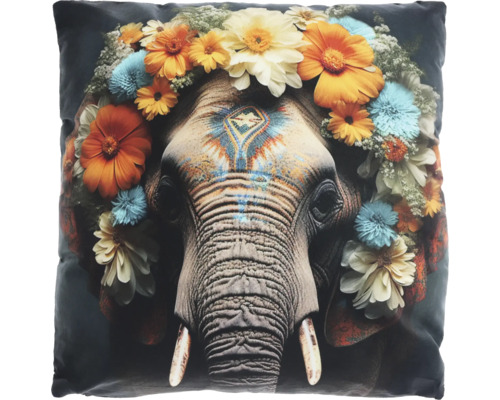 Decoratief kussen Olifant Bloemen 45x45 cm