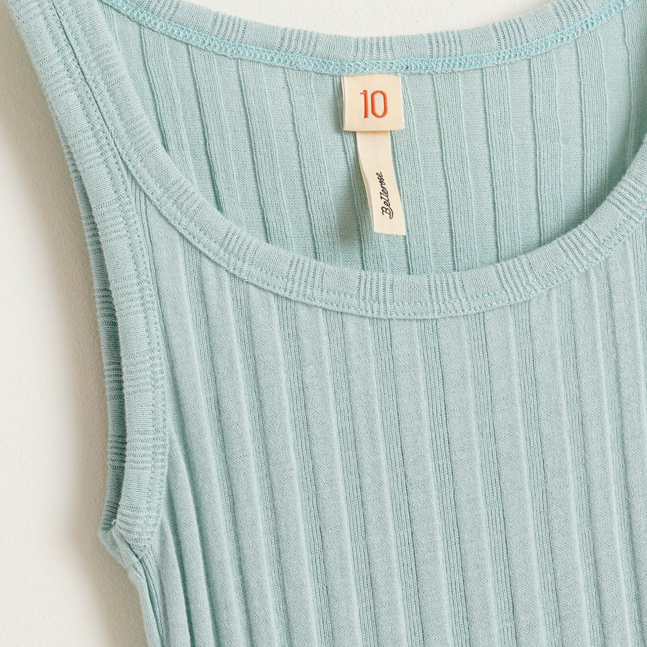 Bellerose Débardeur en Tricot côtelé Gram bleu clair