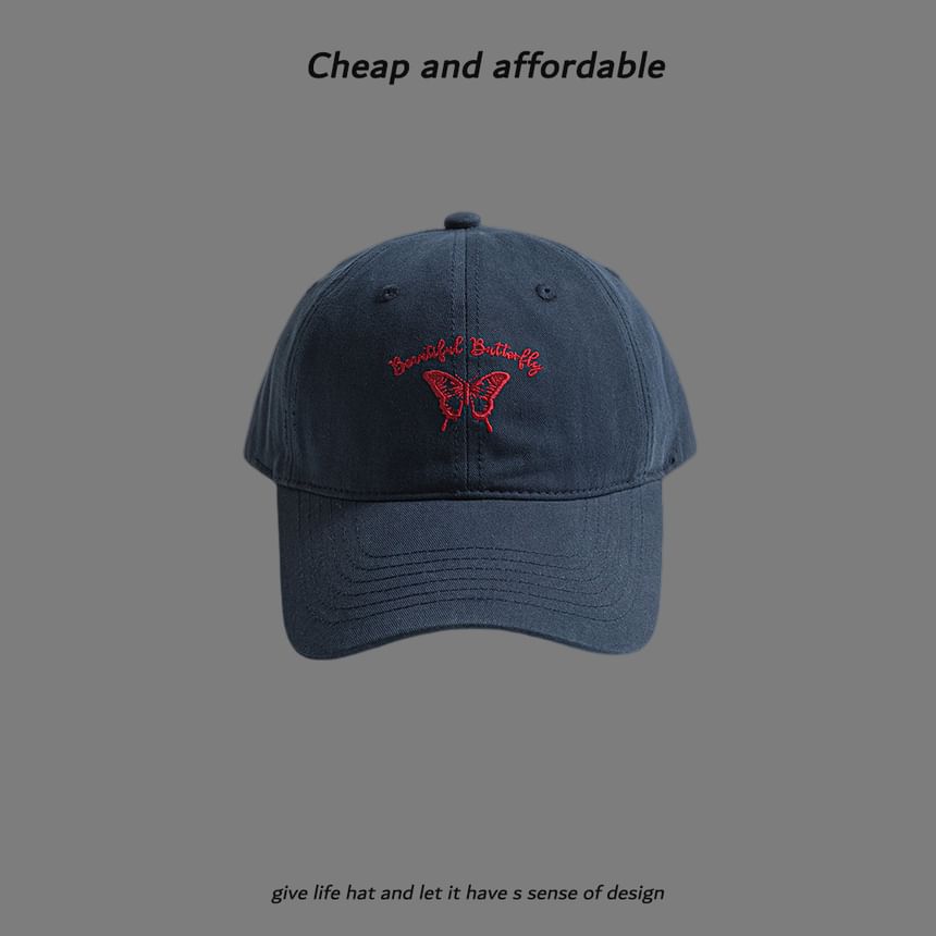 Alpha Kiss - Baseballpet met vlinderborduursel