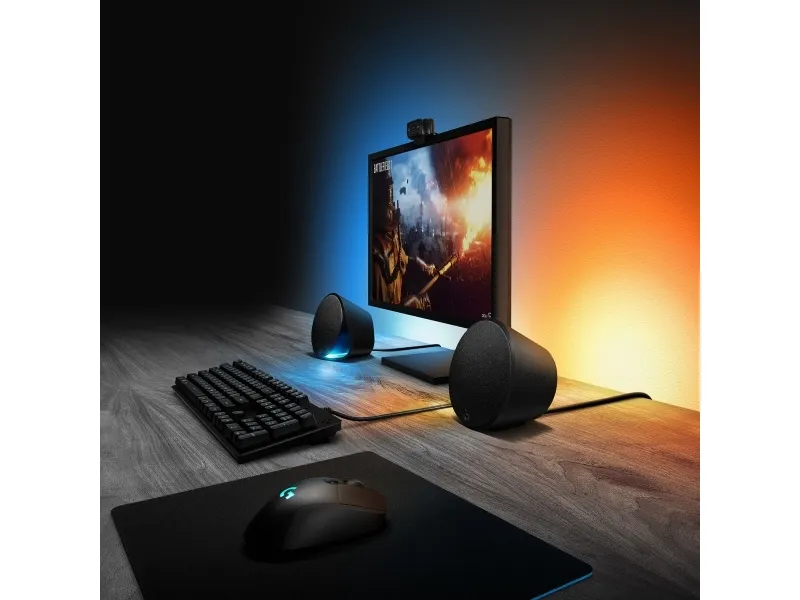 Logitech G560 - Højttalersystem - til PC - 2.1-kanal - trådløs - Bluetooth - USB - 120 Watt (Total)