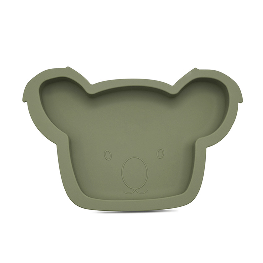 Assiette en silicone koala Olive Gray