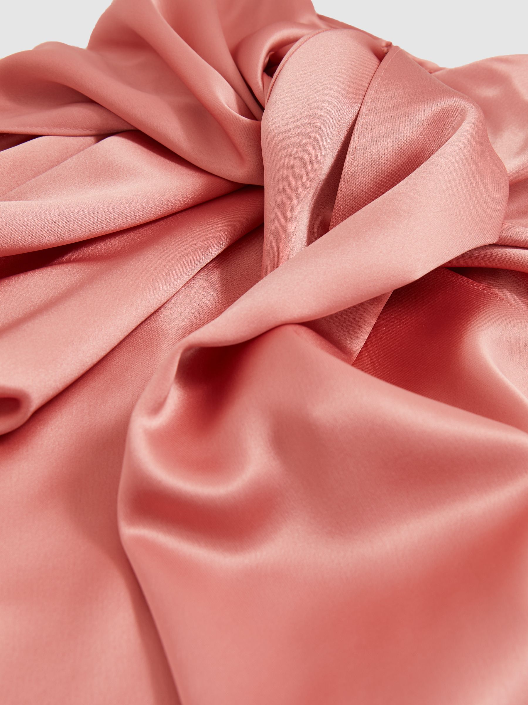 Roze - Reiss Fae Satin Cape Maxi Dress