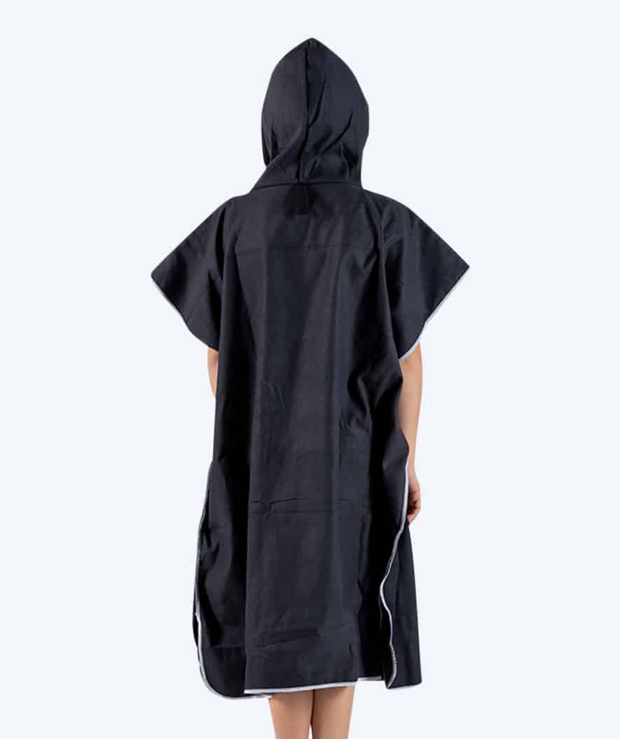 Watery badeponcho til junior - Microfiber - Sort