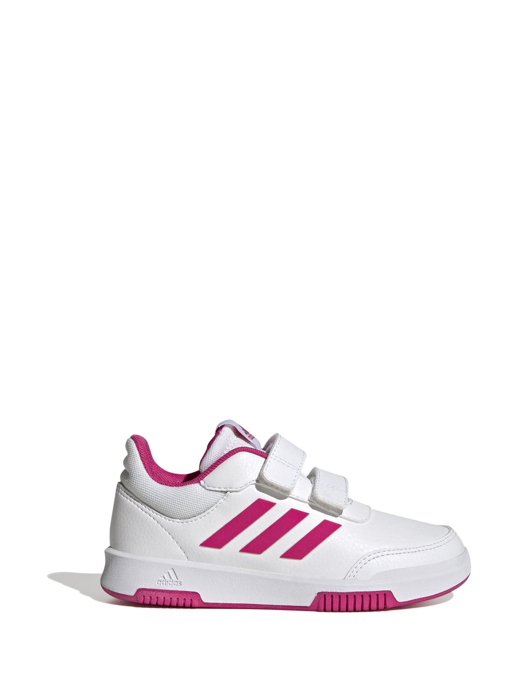 Wit/roze - adidas Tensaur kindersneakers met klittenbandsluiting
