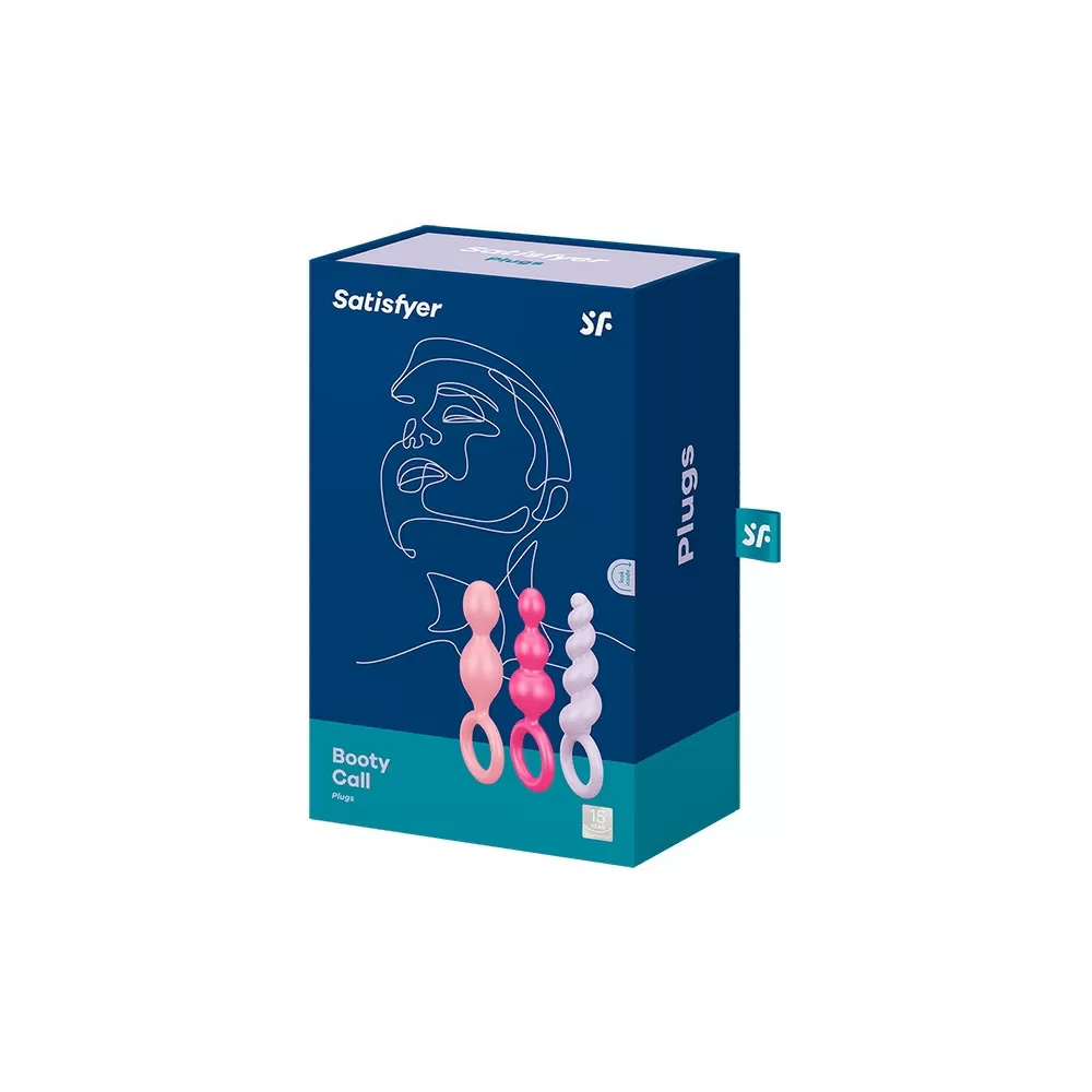 Satisfyer Booty Call Anal Plug sæt - Pink