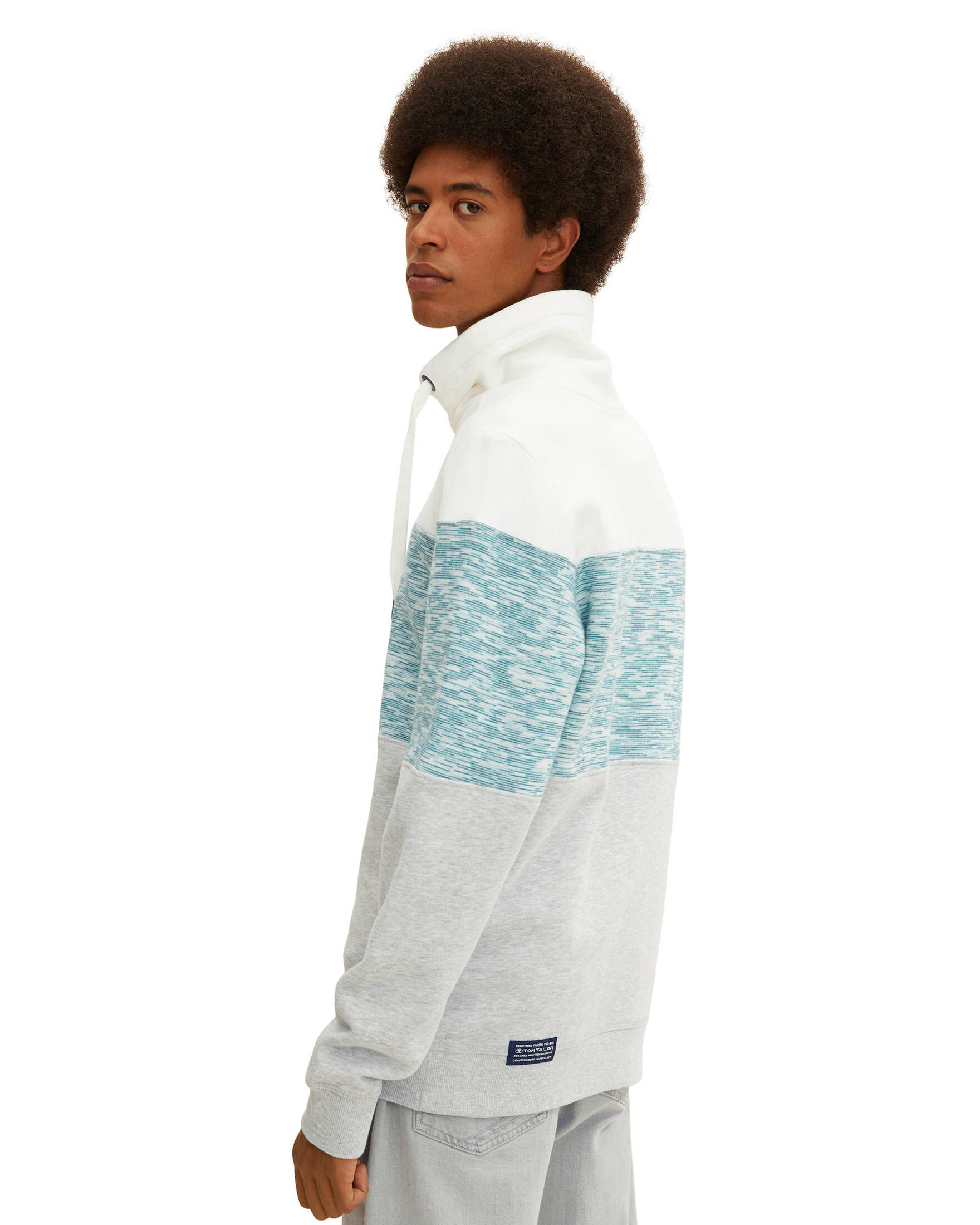 Tom Tailor| Herren Hoodie COLORBLOCK SNOOD