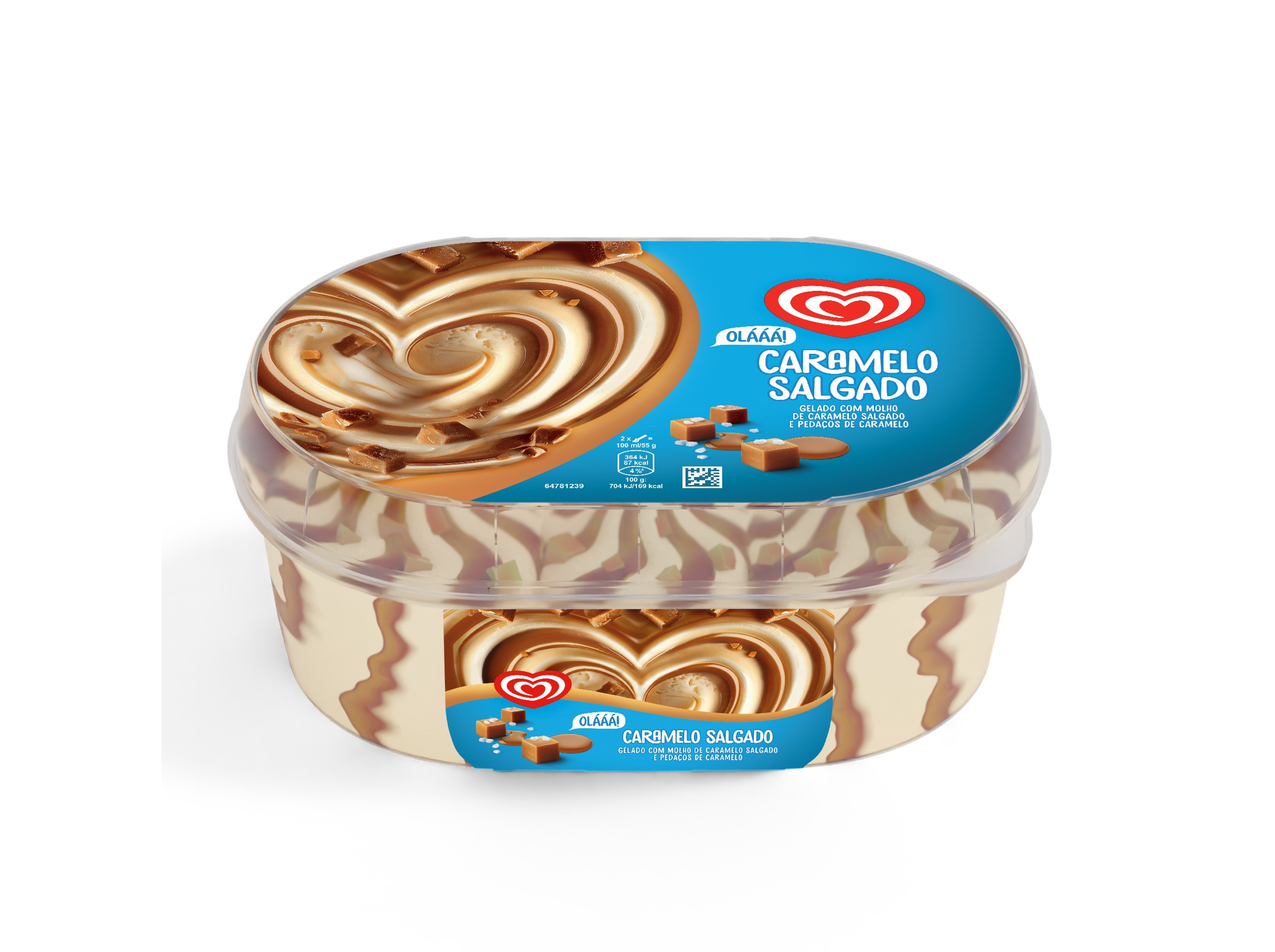 GELADO OLÁ CARAMELO SALGADO 900ML