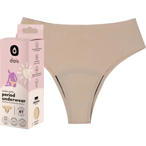 Nahtlose Periodenunterwäsche Slip Gr. XL nude