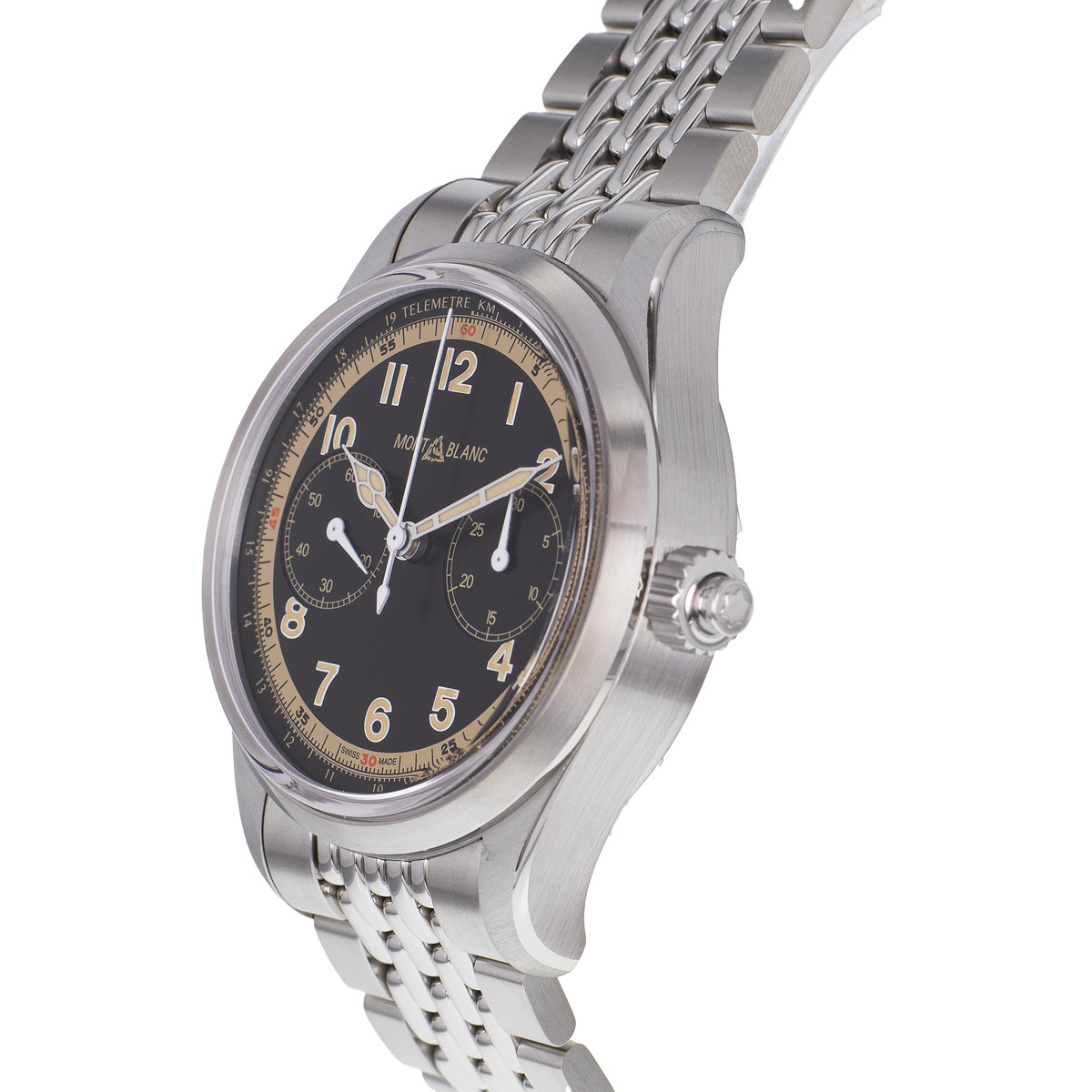 Montre d'occasion MONT BLANC 1858 acier homme