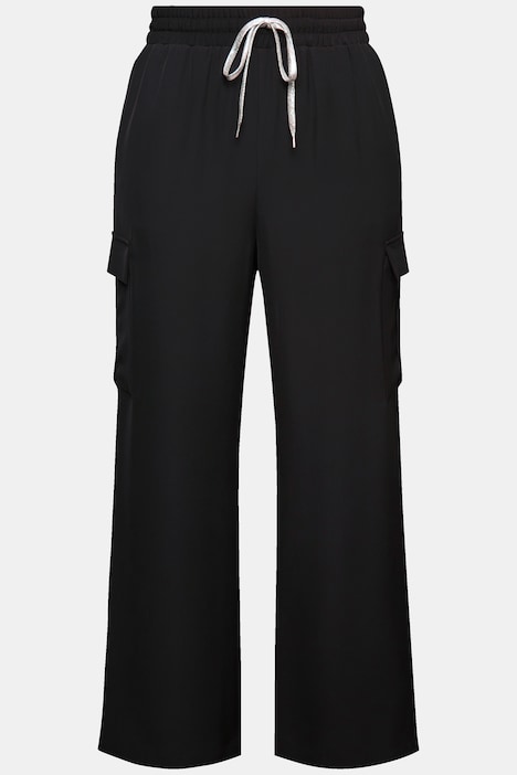 Cargohose, gerades Bein, Elastikbund, Cargotaschen