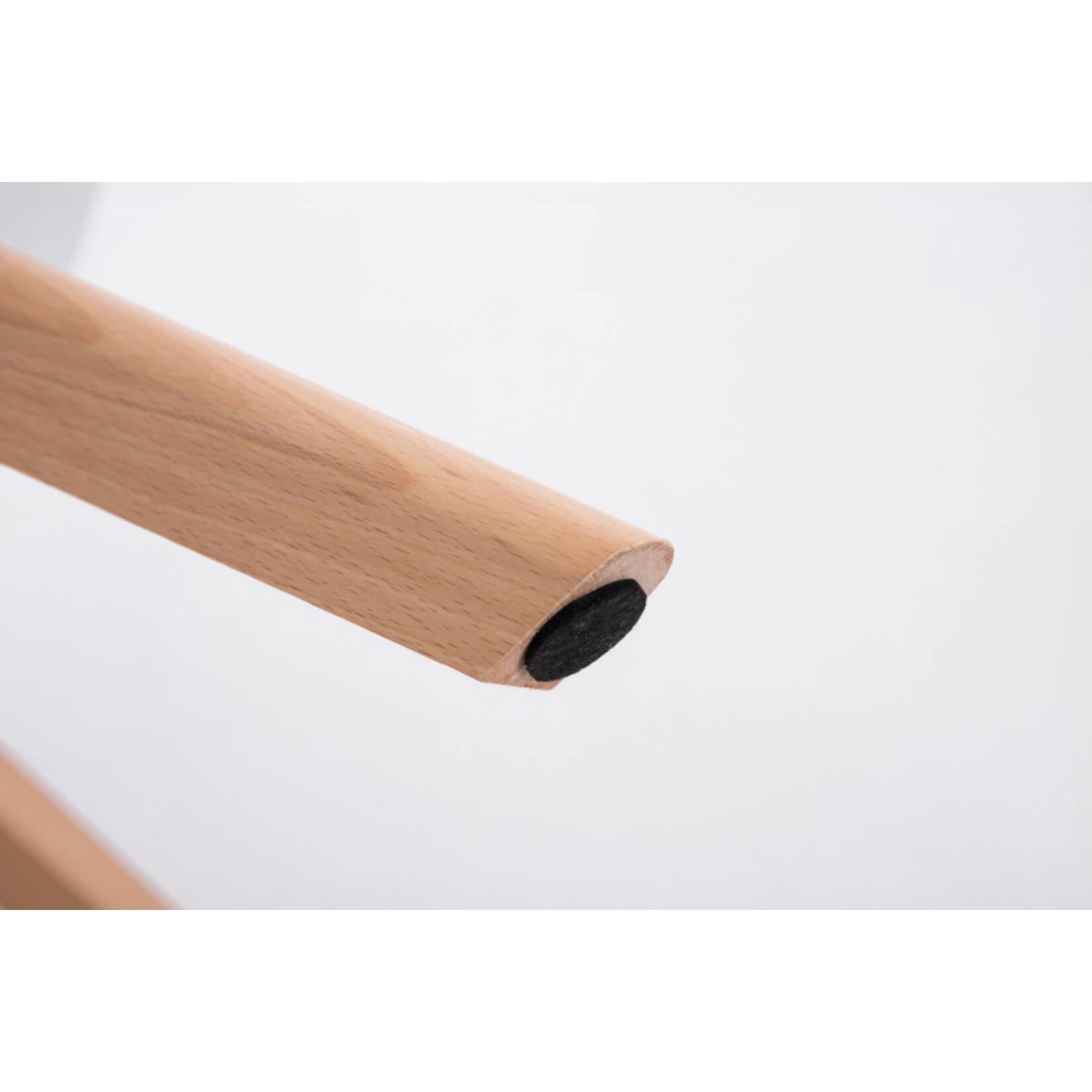 CLP Design-Beistelltisch EIRIK aus Holz I Runder Teetisch mit matt weißer Tischplatte I Kompakter Couchtisch mit Holzbeinen